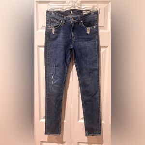 Rag & Bone JEAN - Skinny Leg in La Paz Mildly Distressed Medium Wash - Size 29